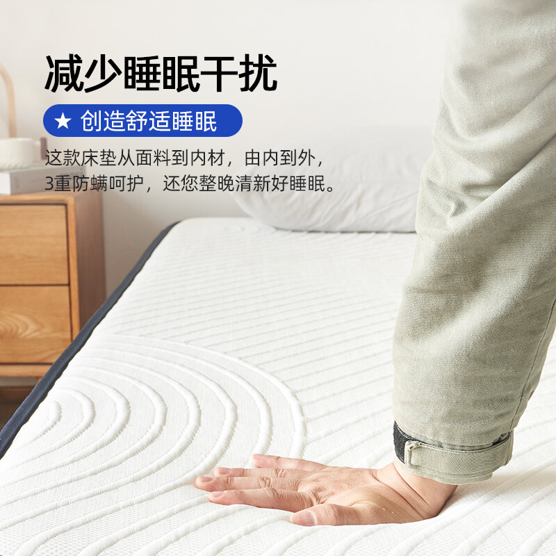 藍色記憶棉盒子床墊 獨立彈簧與壓縮卷包技術下的超軟睡眠革新